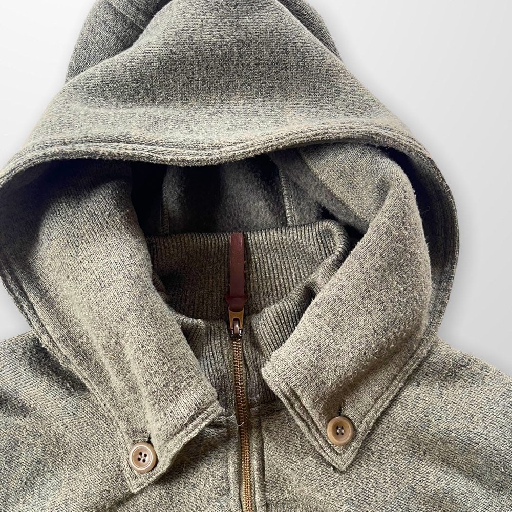 Women's Olive Green Hooded Sweater - Picture 4 of 8